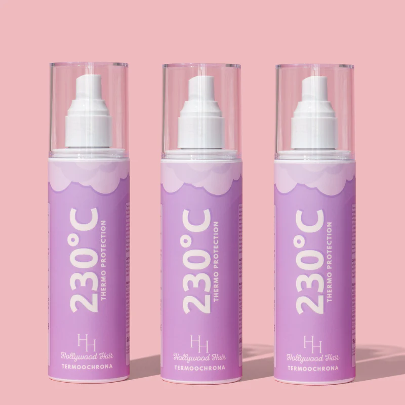 Spray Termoochronny do Włosów +230°C z Jedwabiem i Olejkiem Arganowym Hollywood Hair 200 ml - Image 4